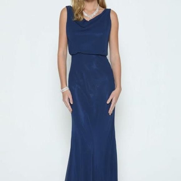 Cowl Neckline Sheath Shape Prom Dress JT670 - Picture 1 of 4